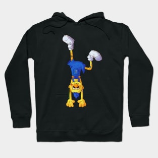 Yellow Guy Hanging Upside Down Hoodie